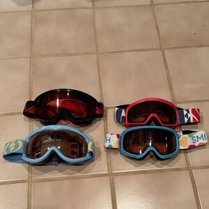 Kids Ski Goggles Set - Red, Blue, Black - Electric, Bolle, Smith
